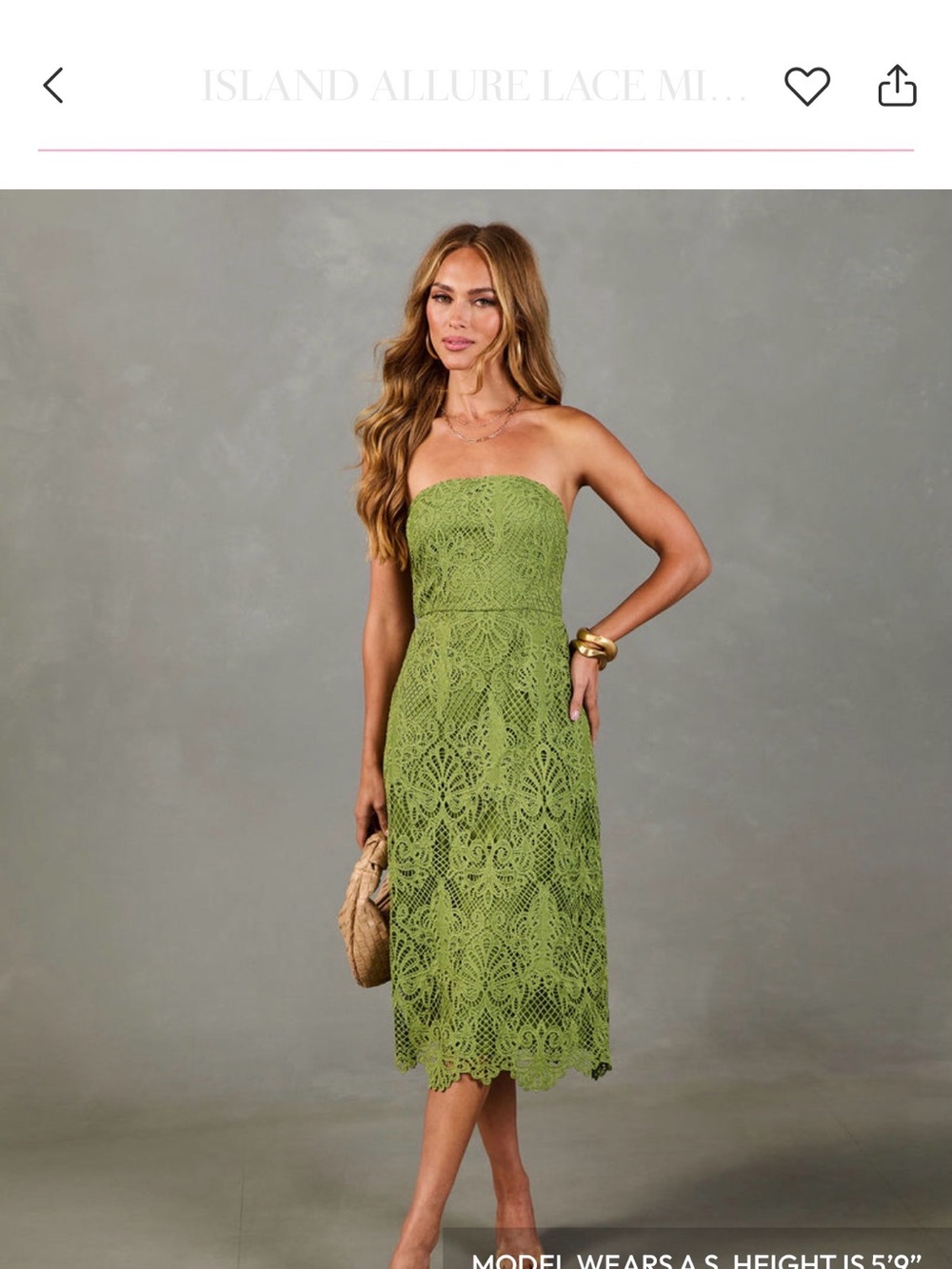 VICI Strapless Dress Small